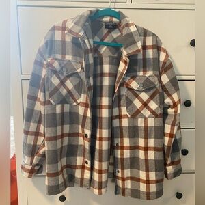 Plaid Button-Up Jacket